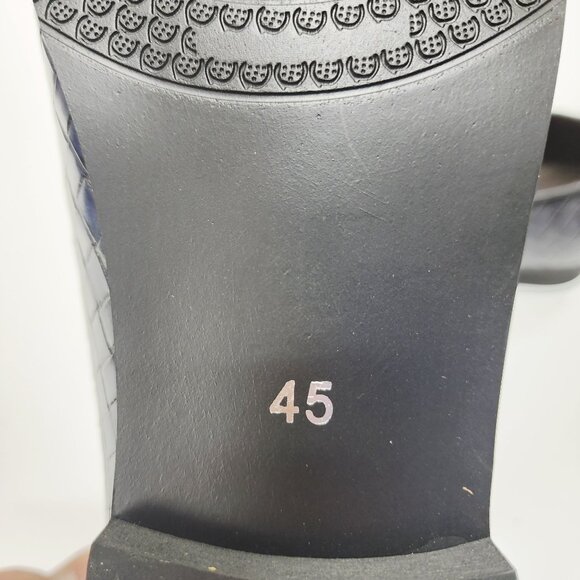 Mens Italian Style Blue Loafers Double Monk Straps Textured SZ 45 US 11.5 Shoes - Picture 2 of 14